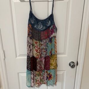 Young Threads Denim Patchwork Dress